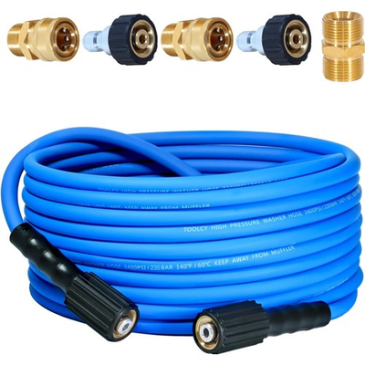 #ad 30ft Super Flexible Pressure Washer Hose 3400 PSI Kink Resistant Replacement $62.96