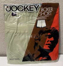 Vintage JOCKEY Men Suprel Boxer Shorts Underwear Sz 32 Green NIP NEW 1970s NOS