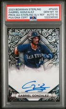 2023 BOWMAN STERLING PROSPECT AUTO #PAGG GABRIEL GONZALEZ 85/100 PSA 10 AUTO 10