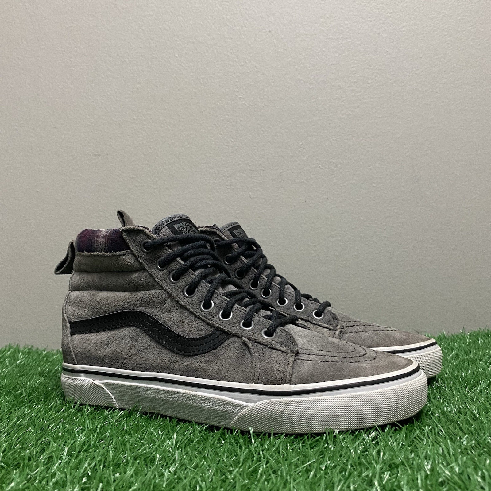 Vans "Off The Wall" Sk8-Hi MTE Suede Skate Shoes Gray Men's 7.0/Women's 8.5 thumbnail 4