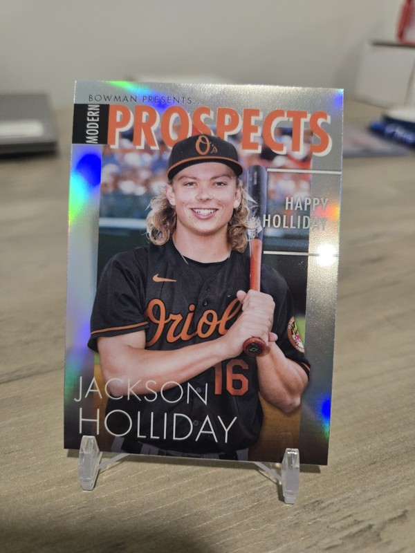 2023 Bowman Chrome Modern Prospects Jackson Holiday #MP-4 Orioles Refractor RC