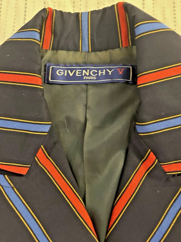 Absolutely STUNNING Vintage Striped Double Breasted Blazer By GIVENCHY Size S - Image 2 of 4
