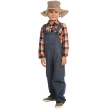 Farmer Costume For Kids - Farmers Overalls And Shirt By Dress Up America