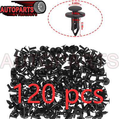120pcs Bumper Clips 8mm Nylon Bumper Trim Fastener Rivet Clips - Foto 14