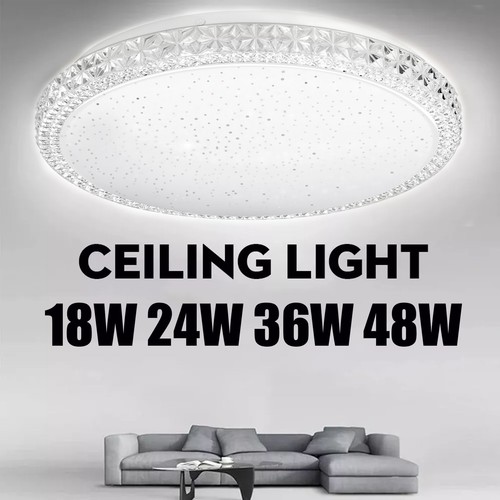 ROUND LED CEILING LIGHT PANEL DOWN LIGHTS BATHROOM KITCHEN LIVING ROOM
