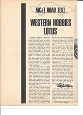 Western Hobbies Lotus Slot Car Vintage MC T Magazine Article PHOTOCOPY