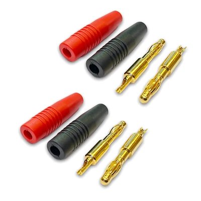 CORADTECH 2 Paar 4mm Banana Stecker Bananenstecker Stifte Goldstecker Ladegerät Gehäuse