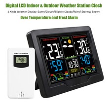 Digital LCD Indoor & Outdoor Weather Station ...