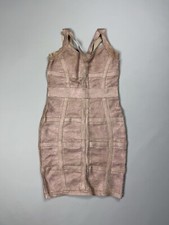 Robe moulante sans manches Hervé Léger pour femme taille M rayonne