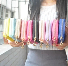 Women Ladies Zipper Leather Long Purse Clutch Coin Phone Bag Wallet Card Holder
