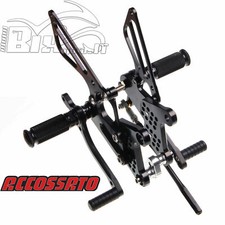 PEDANE RACING ACCOSSATO,CAMBIO STANDARD KAWASAKI ZX10R 2016 2017 2018 2019 NERO