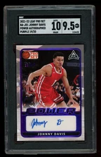 2021-22 Leaf Pro Set Johnny Davis Power Purple Auto /20 SGC 9.5 #BA-JD1 Rookie