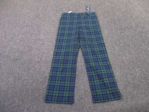 Vineyard Vines Pants Boy 12 Blue Green Plaid Breaker Blackwatch Preppy Youth NEW - Picture 2 of 11