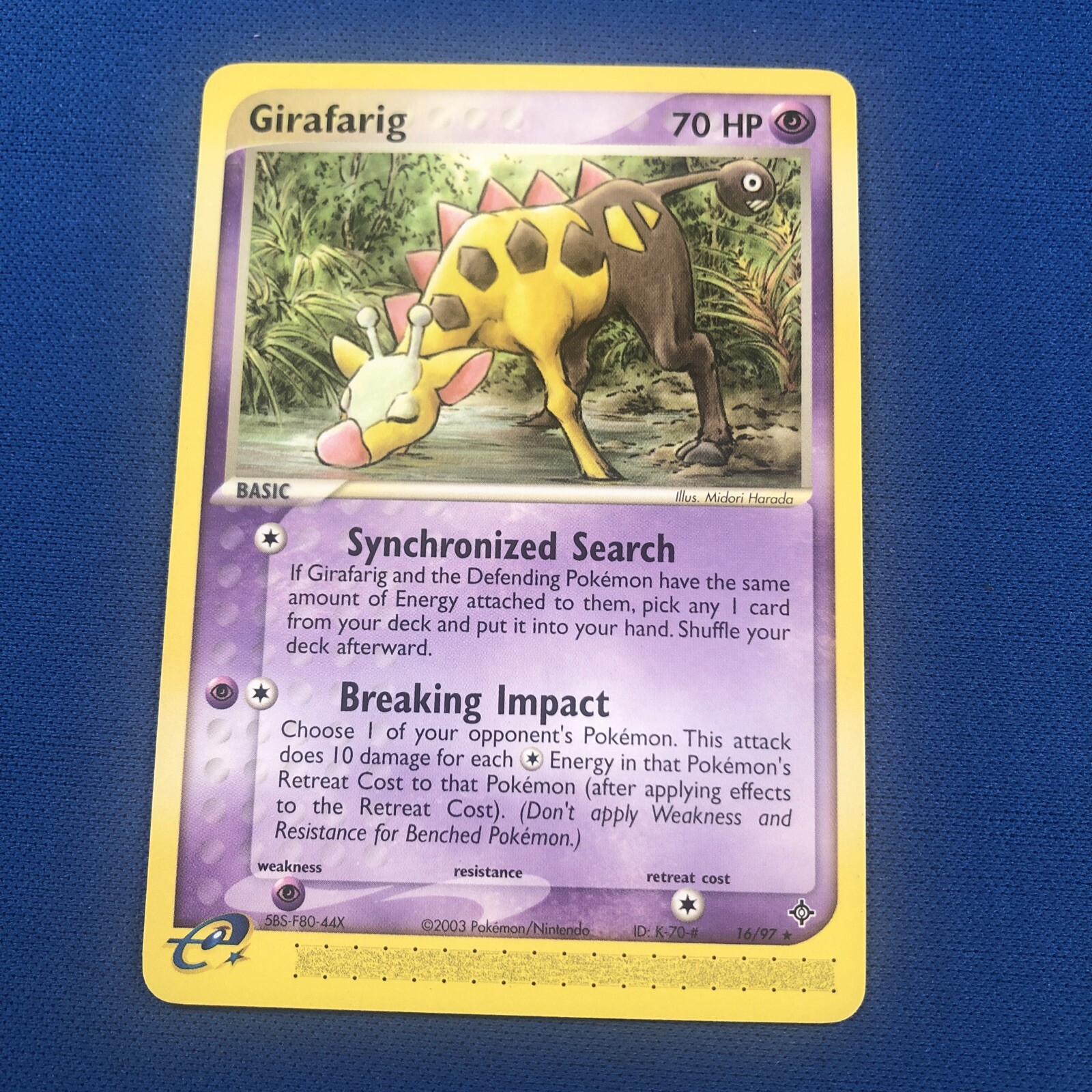 GIRAFARIG 16/97 Pokemon Card EX Dragon NM 2003 E-Reader