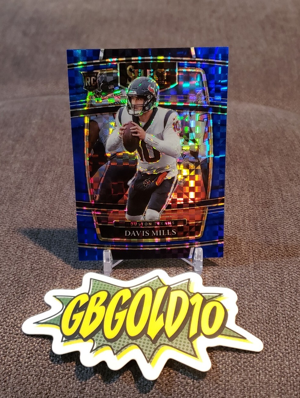 2021 Panini Select Concourse Blue Prizm /199 Davis Mills #65 Rookie RC