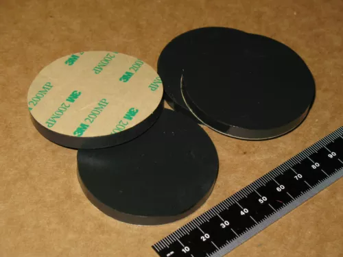 4 SORBO VIBRATION ISOLATION DISC FEET PAD 2.25x1/4 with 3M ADHESIVE soft 50D