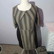 Emma & Michele brown graphic 3/4 sleeve dress plus size 16w