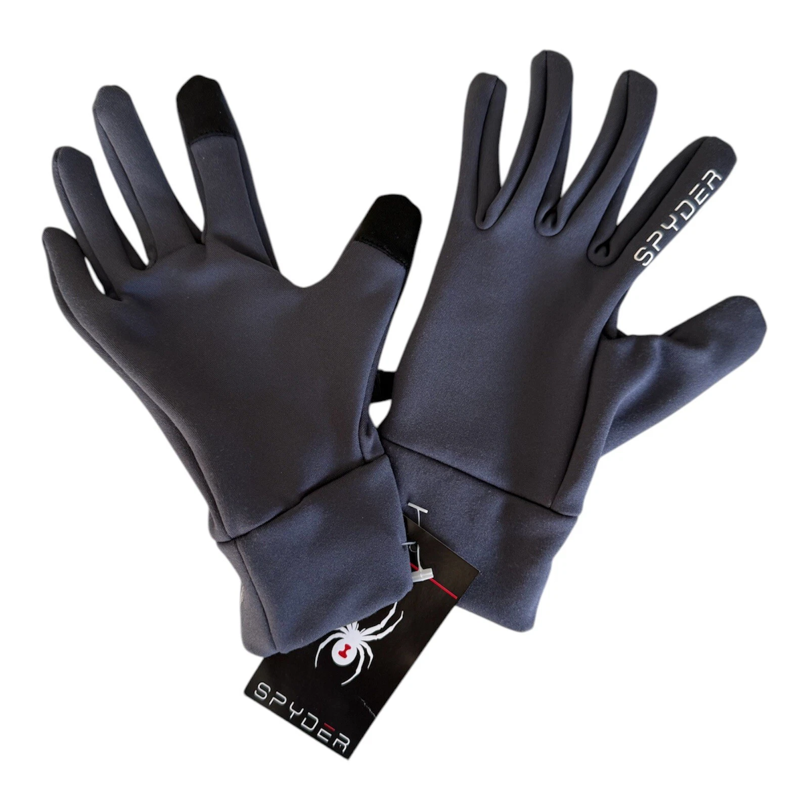 Spider Stretch Fleece Glove With Touch Finger Tips Women’s Size: L/XL Grey
