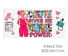 Nurse Nursing 1 Piece UV DTF Cup Wrap transfer Stickers for Glass