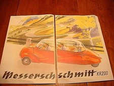 2 Part 1950's Reprint Messerschmitt KR200 Advertising Poster