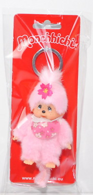 Monchhichi 242467 Cherry Blossom Key Chain Girl Schlüsselanhänger Kirschblüte 