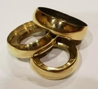 3 mixed BRASS FLANGE RINGS 25mm, 26mm & 27mm for WALKING STICK and CANE MAKING.