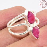 Solid 925 Sterling Silver Ruby Jewelry Ring Us 9 Ah260 Solid 925 Sterling Silver Ruby Jewelry Ring Us 9 Ah260