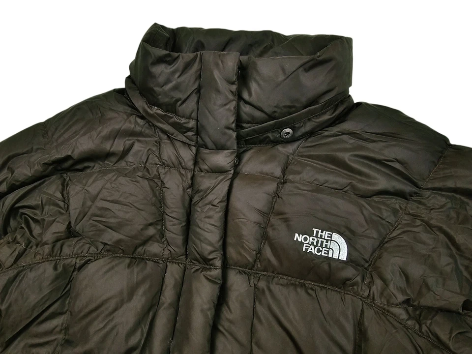*QUENTE Casaco Feminino THE NORTH FACE 600 ACOLCHOADO ACOLCHOADO DE GANSO LONGO JOELHO MARROM G - Imagem 4 de 4