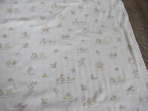 Vintage Carters Babydecke Mary Had Little Lamm Little Piggies Kinderzimmer Reim - Bild 3 von 8