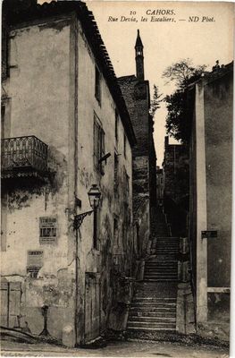 CPA CAHORS - Rue Devia les Escaliers (224039)