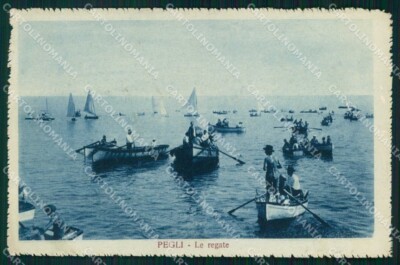 Genoa Pegli Regatta Boats postcard RT0934