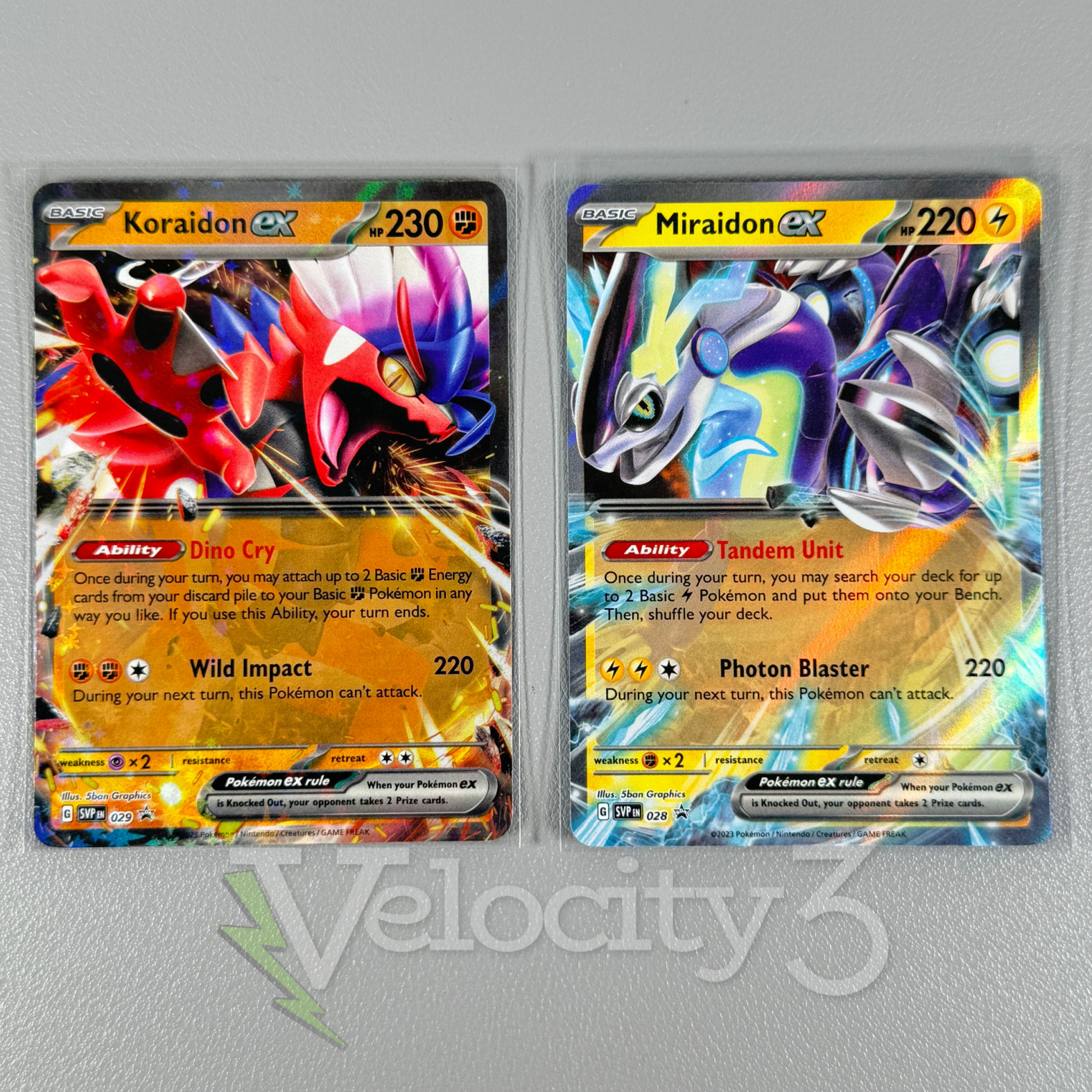 Pokemon TCG PROMO Cards - Koraidon EX & Miraidon EX Holo Rare | Paldea Legends