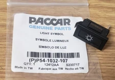 ~NEW PACCAR KENWORTH "MASTER LIGHT"  DASH INSERT INDICATOR LAMP ID~ P54-1032-107