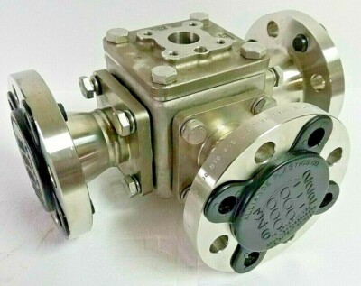 PBM 2'' Stainless Steel 300# Flanged 3-Way Ball Valve CF3M 316L 720 PSIG     