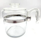 Vintage Pyrex Glass Flameware 6 Cup Coffee Percolator Pot and Lid Only