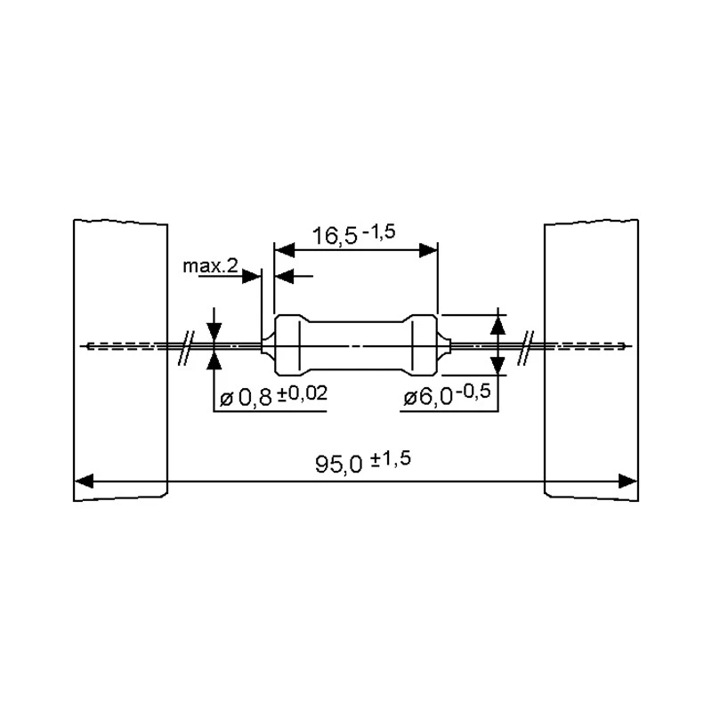 VITROHM Metalloxid-Widerstand 2,2 Ohm 3W 5% ø6x16,5 mm Bauform 0617 axial