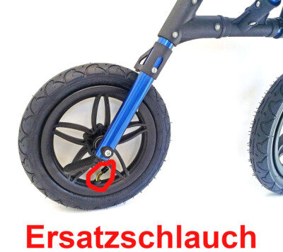 2x Ersatz Schlauch für Rollator Trendmobil Silva, 12 Zoll mit Winkelventil, NEU