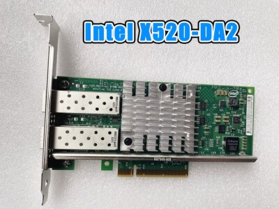 Original 10GB 2 Port X520-DA2 XYT17 For PCI-E 82599ES Intel Chip Network Card