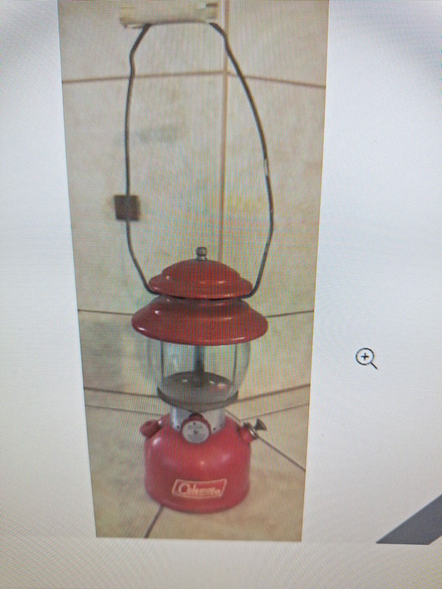 Coleman 200A　75年6月 1975 Coleman Lantern 200A Red w/ Pyrex Globe Camping