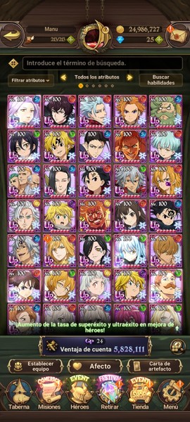 Cuenta 7ds Grand Cross (GLOBAL)