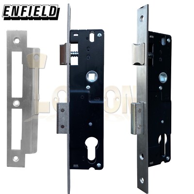 Enfield 30mm Backset schmaler Stil Schuppentor Garage Mortice Euroflügel Schloss Etui