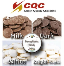 Clasen 5 lb Milk Dark or White Melting Wafers Coating Chocolate Candy Disc Melts