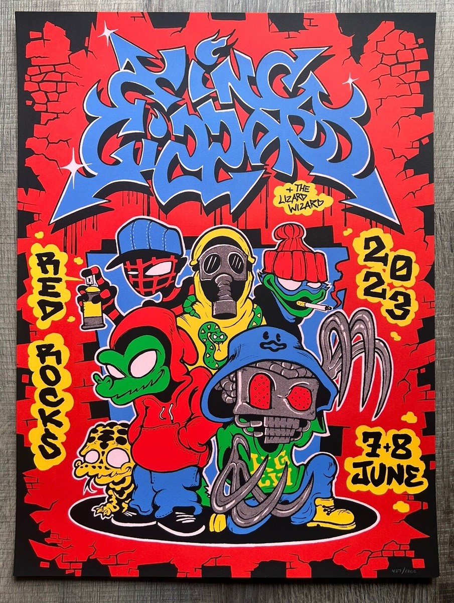 KING GIZZARD & THE LIZARD WIZARD Red Rocks 2023 Concert Poster