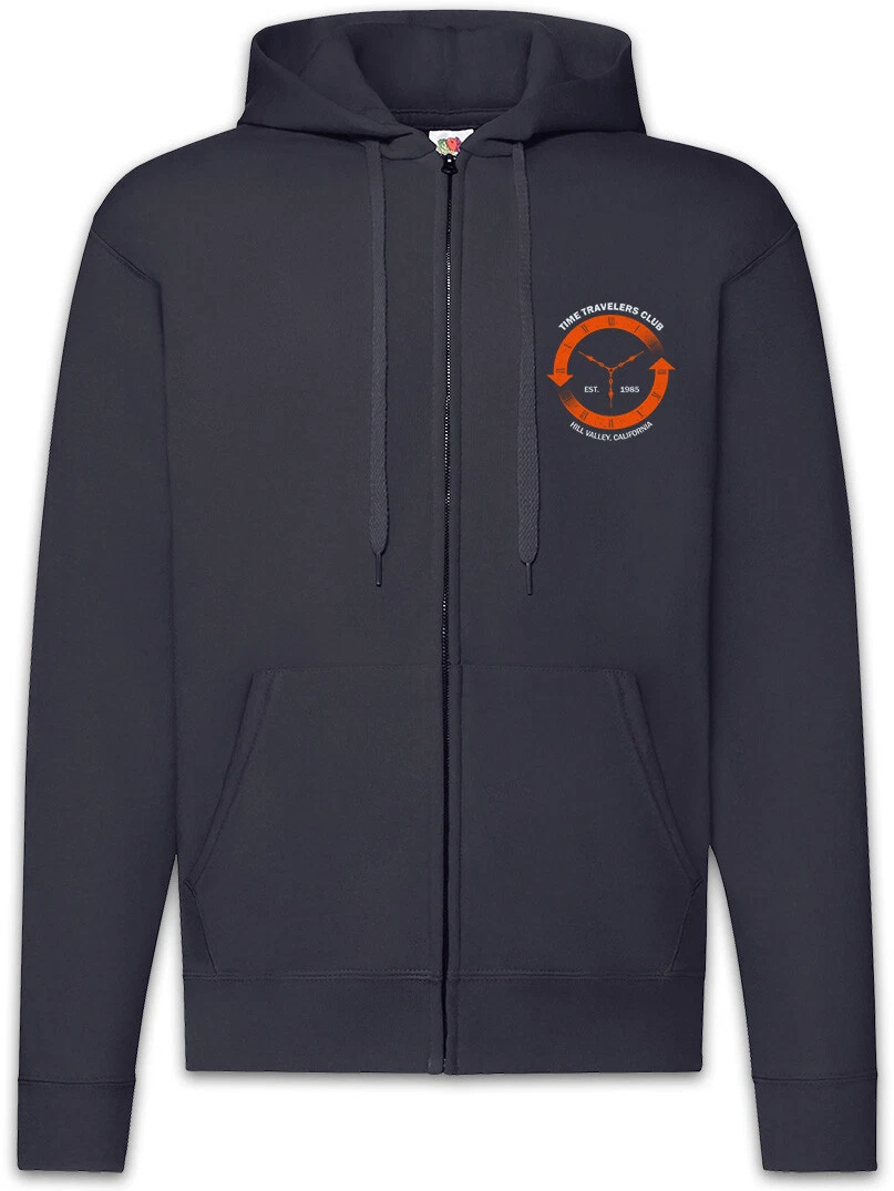 Time Travelers Club Zipper Hoodie Fox Back To Bttf The Future Michael
