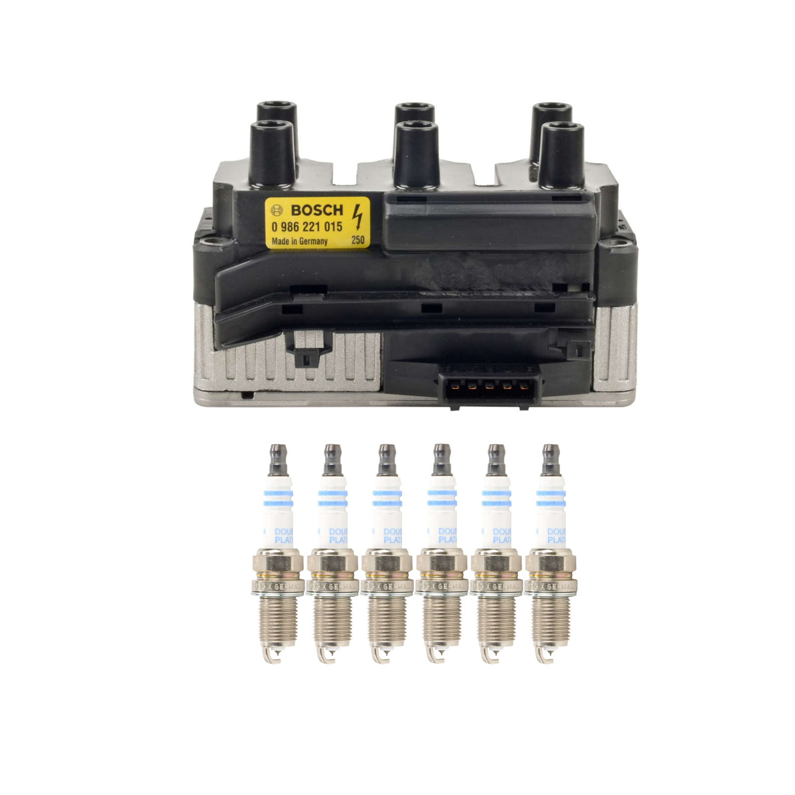 Bosch Ignition Coil Kit Platinum Gap 0.043 For Volkswagen