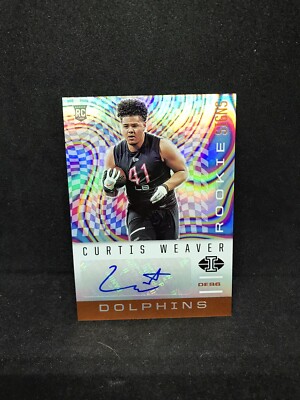 2020 Panini Illusions Curtis Weaver Rookie Autograph AUTO SP Card Miami Dolphins