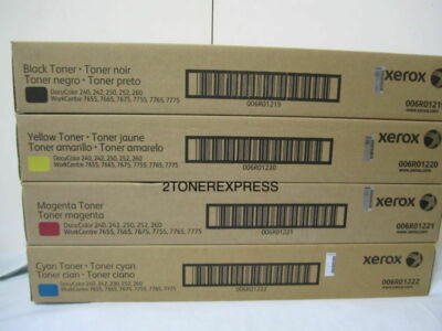   XEROX TONER CARTRIDGES DC 240 242 250 252 260 WC7655/65/75 7755/65/75 BYCM