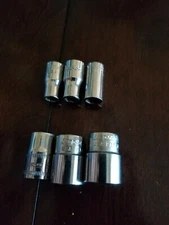 Snap On 1/4 Drive Shallow 6PT 1 12PT Mixed Socket Lot Of 6