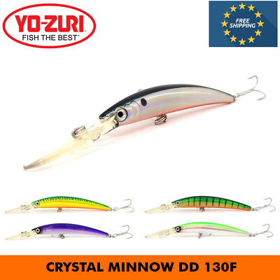 YO-ZURI CRYSTAL MINNOW DD 130F FLOATING UV ATTACK FISHING HARD BAIT LURE 130 MM