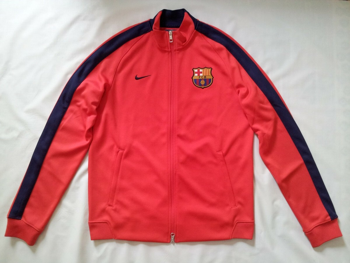 NIKE FC BARCELONA BARCA FULL ZIPP WARM UP TRAINING JERSEY IN SIZE